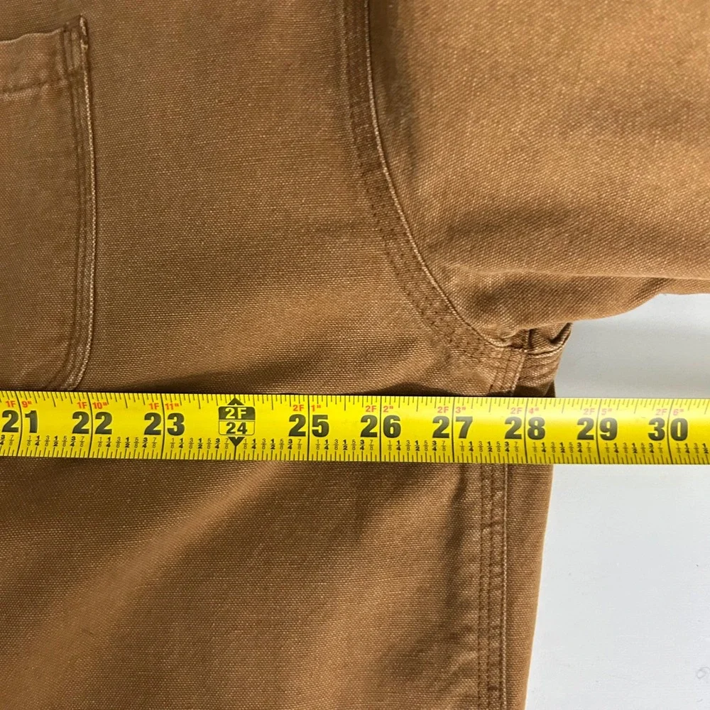 Vintage J. Crew Barn Jacket Mens Large Brown Plaid Lined Field Coat Oarsman - Picture 10 of 16